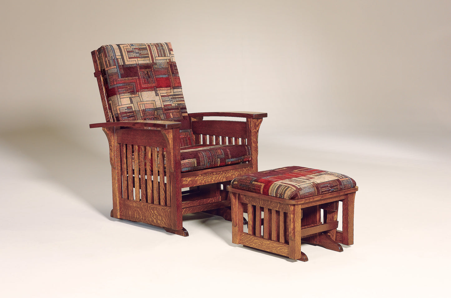 Bow Arm Slat Glider Ottoman