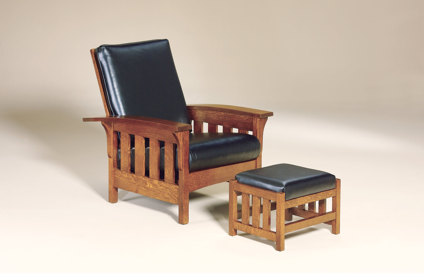 Bow Arm Slat Morris Footstool