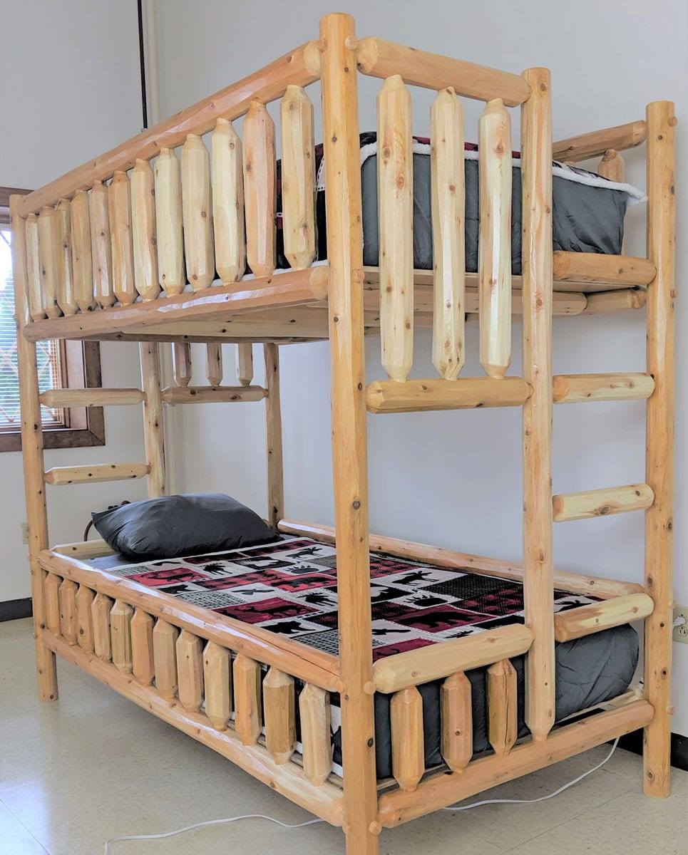 Cedar Log Bunk Bed