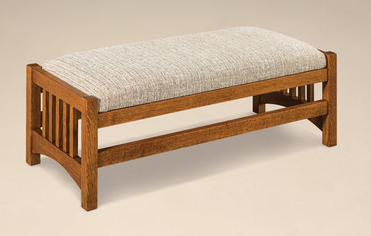 20" Cubic Slat Footstool