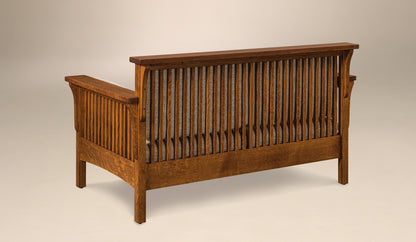 High Back Slat Loveseat