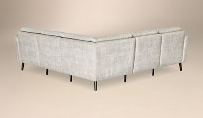 Serene 5-Seat Sectional Tear Drop Arm