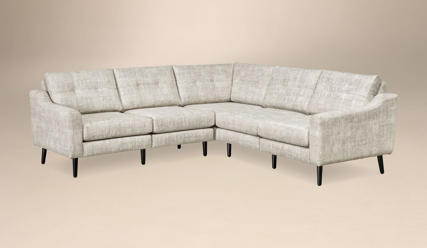 Serene 5-Seat Sectional Tear Drop Arm